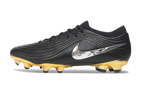 Chuteira Nike Tiempo Preta e Dourada Campo