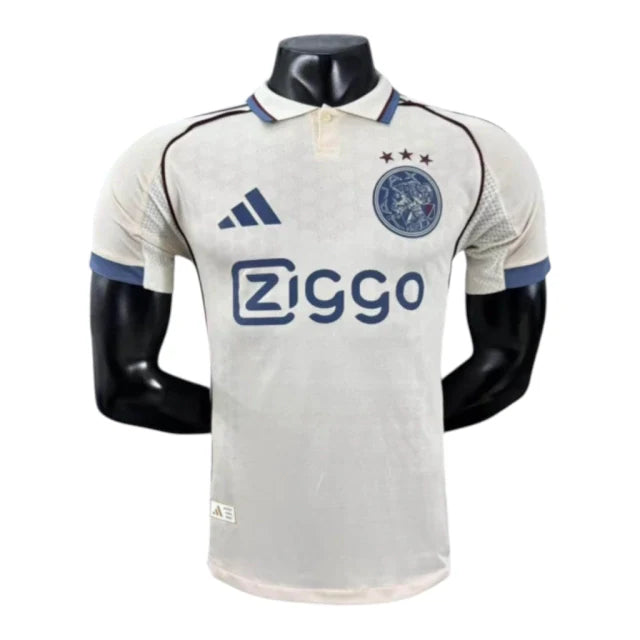 Camisa Ajax III 25/26 - Jogador Adidas Masculina - Branca e azul