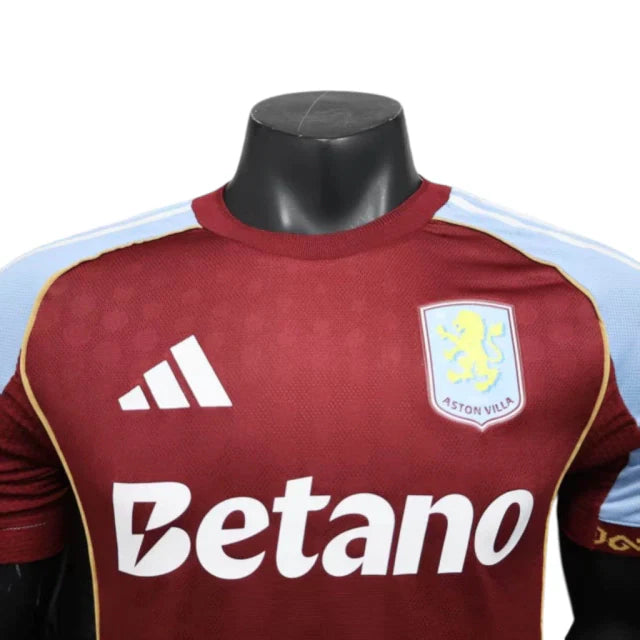 Camisa Aston Villa I 25/26 - Jogador Adidas Masculina - Vinho e azul