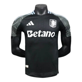 Camisa Aston Villa II 25/26 - Jogador Adidas Masculina - Preta e cinza