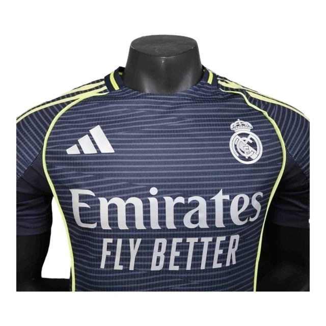 Camisa Real Madrid II 25/26 - Jogador Adidas Masculina - Azul com detalhes em amarelo