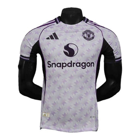 Camisa Manchester United II 25/26 - Jogador Adidas Masculina - Branca com detalhes em roxo