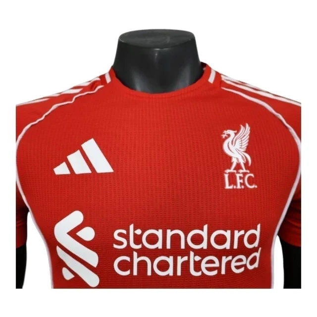 Camisa Liverpool I 25/26 - Jogador Adidas Masculina - Vermelha com detalhes em branco