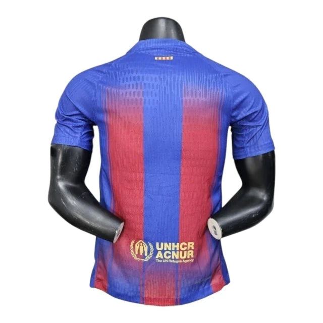 Camisa Barcelona I 25/26 - Jogador Nike Masculina - Azul e vermelha