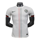 Camisa Chelsea II 25/26 - Jogador Nike Masculina - Branca com detalhes em verde e vermelho